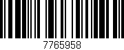 Código de barras (EAN, GTIN, SKU, ISBN): '7765958'