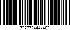 Código de barras (EAN, GTIN, SKU, ISBN): '7777774444487'