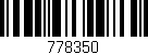 Código de barras (EAN, GTIN, SKU, ISBN): '778350'