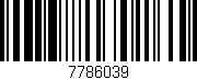 Código de barras (EAN, GTIN, SKU, ISBN): '7786039'