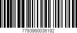 Código de barras (EAN, GTIN, SKU, ISBN): '7793960038192'