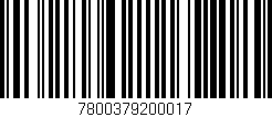 Código de barras (EAN, GTIN, SKU, ISBN): '7800379200017'
