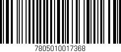 Código de barras (EAN, GTIN, SKU, ISBN): '7805010017368'