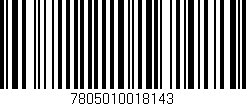 Código de barras (EAN, GTIN, SKU, ISBN): '7805010018143'