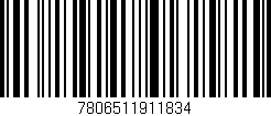 Código de barras (EAN, GTIN, SKU, ISBN): '7806511911834'