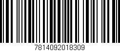 Código de barras (EAN, GTIN, SKU, ISBN): '7814092018309'