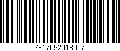 Código de barras (EAN, GTIN, SKU, ISBN): '7817092018027'