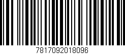 Código de barras (EAN, GTIN, SKU, ISBN): '7817092018096'