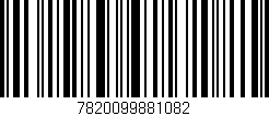 Código de barras (EAN, GTIN, SKU, ISBN): '7820099881082'