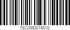 Código de barras (EAN, GTIN, SKU, ISBN): '7822080074510'