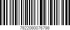 Código de barras (EAN, GTIN, SKU, ISBN): '7822080076798'