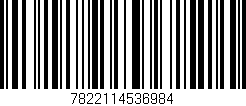 Código de barras (EAN, GTIN, SKU, ISBN): '7822114536984'
