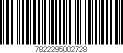 Código de barras (EAN, GTIN, SKU, ISBN): '7822295002728'