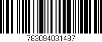 Código de barras (EAN, GTIN, SKU, ISBN): '783094031487'