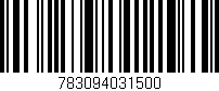 Código de barras (EAN, GTIN, SKU, ISBN): '783094031500'