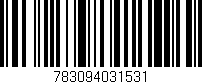 Código de barras (EAN, GTIN, SKU, ISBN): '783094031531'