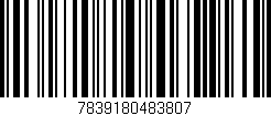 Código de barras (EAN, GTIN, SKU, ISBN): '7839180483807'