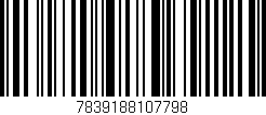 Código de barras (EAN, GTIN, SKU, ISBN): '7839188107798'