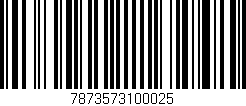 Código de barras (EAN, GTIN, SKU, ISBN): '7873573100025'