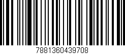 Código de barras (EAN, GTIN, SKU, ISBN): '7881360439708'