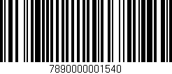 Código de barras (EAN, GTIN, SKU, ISBN): '7890000001540'