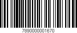 Código de barras (EAN, GTIN, SKU, ISBN): '7890000001670'