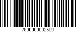 Código de barras (EAN, GTIN, SKU, ISBN): '7890000002509'