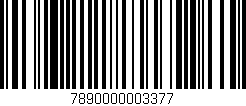Código de barras (EAN, GTIN, SKU, ISBN): '7890000003377'