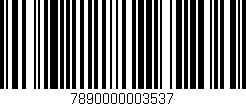 Código de barras (EAN, GTIN, SKU, ISBN): '7890000003537'