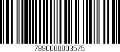 Código de barras (EAN, GTIN, SKU, ISBN): '7890000003575'