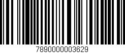 Código de barras (EAN, GTIN, SKU, ISBN): '7890000003629'
