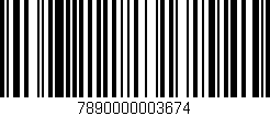 Código de barras (EAN, GTIN, SKU, ISBN): '7890000003674'