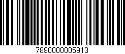 Código de barras (EAN, GTIN, SKU, ISBN): '7890000005913'
