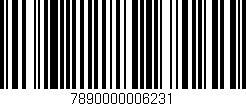 Código de barras (EAN, GTIN, SKU, ISBN): '7890000006231'