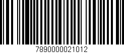Código de barras (EAN, GTIN, SKU, ISBN): '7890000021012'