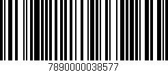 Código de barras (EAN, GTIN, SKU, ISBN): '7890000038577'