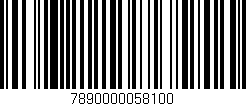 Código de barras (EAN, GTIN, SKU, ISBN): '7890000058100'