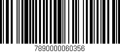 Código de barras (EAN, GTIN, SKU, ISBN): '7890000060356'