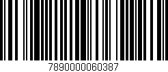Código de barras (EAN, GTIN, SKU, ISBN): '7890000060387'