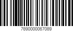 Código de barras (EAN, GTIN, SKU, ISBN): '7890000067089'