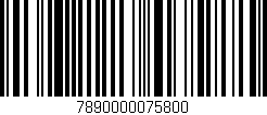 Código de barras (EAN, GTIN, SKU, ISBN): '7890000075800'