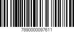 Código de barras (EAN, GTIN, SKU, ISBN): '7890000097611'