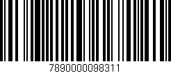 Código de barras (EAN, GTIN, SKU, ISBN): '7890000098311'