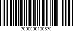 Código de barras (EAN, GTIN, SKU, ISBN): '7890000100670'