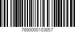 Código de barras (EAN, GTIN, SKU, ISBN): '7890000103657'