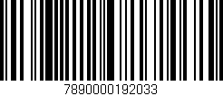 Código de barras (EAN, GTIN, SKU, ISBN): '7890000192033'