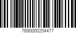 Código de barras (EAN, GTIN, SKU, ISBN): '7890000204477'