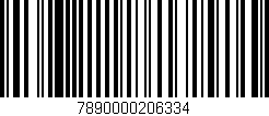 Código de barras (EAN, GTIN, SKU, ISBN): '7890000206334'