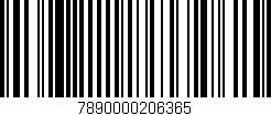 Código de barras (EAN, GTIN, SKU, ISBN): '7890000206365'
