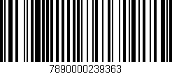 Código de barras (EAN, GTIN, SKU, ISBN): '7890000239363'